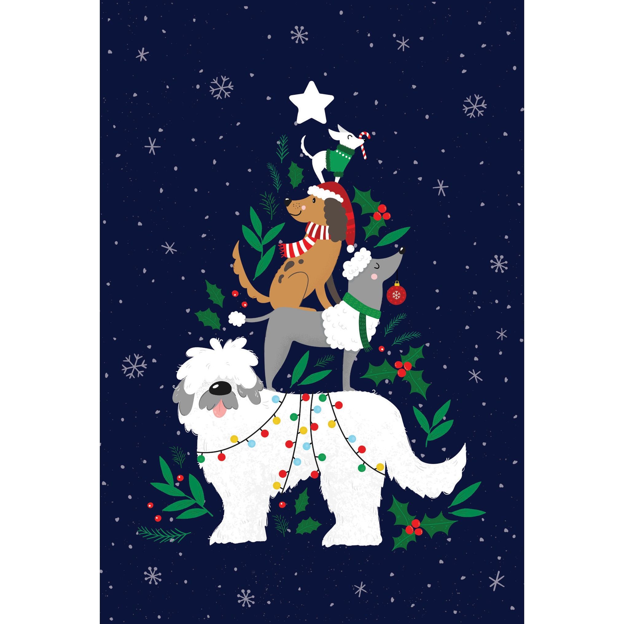 Dog Tree Christmas Card